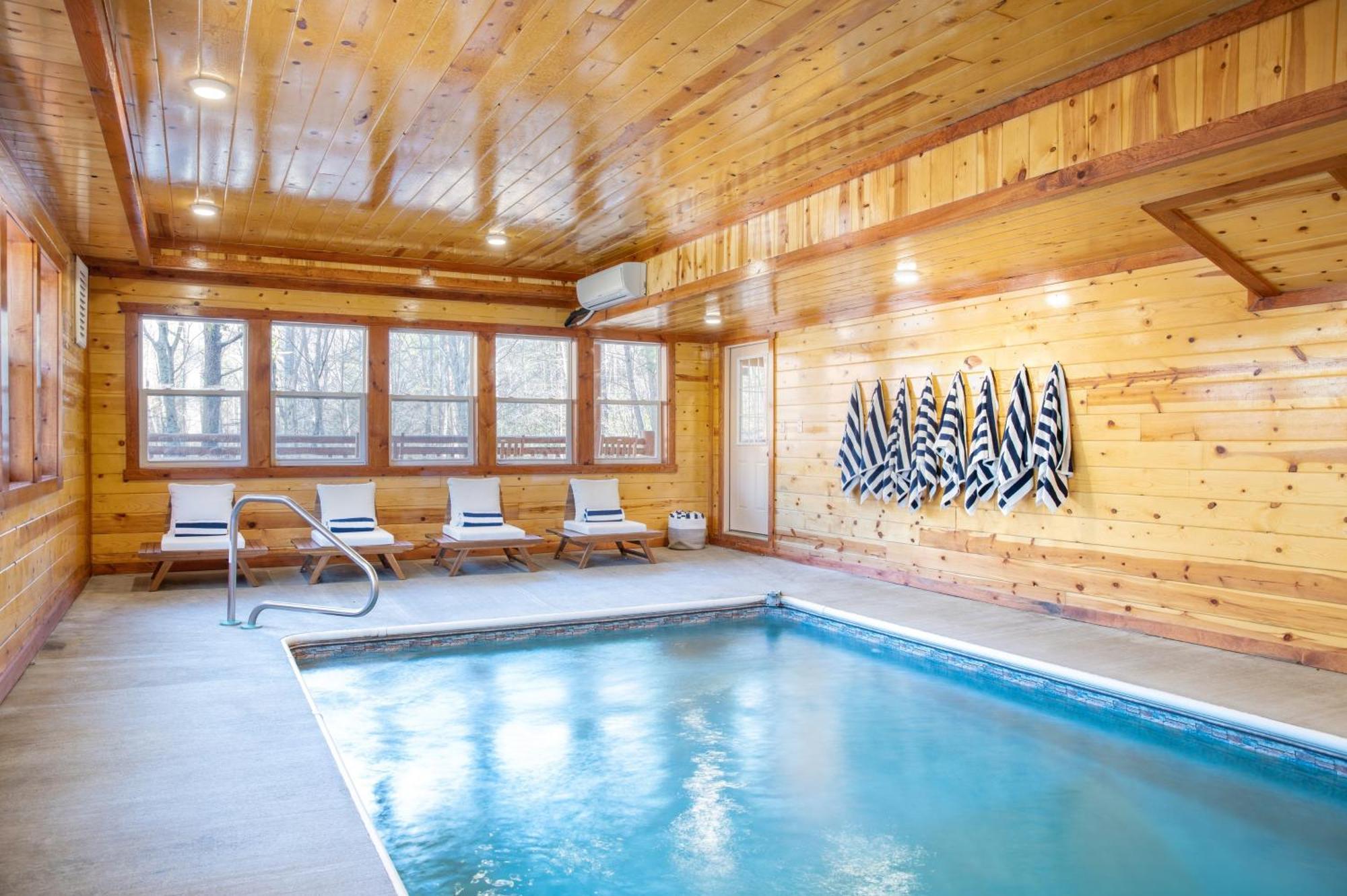 Sycamore By Avantstay Spectacular Mountain Home W Indoor Pool Hot Tub Home Theatre Fire Pit 세비어빌 외부 사진